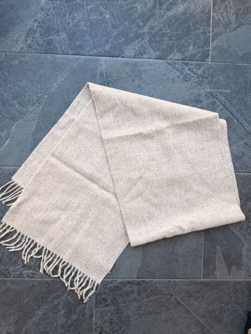 cream scarf fall winter simple long